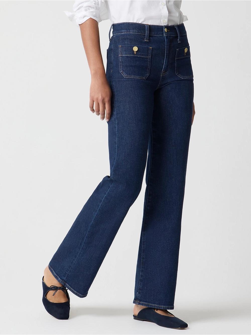 NWT J.Crew Slim Wide-leg Sailor Jean In All Day Stretch